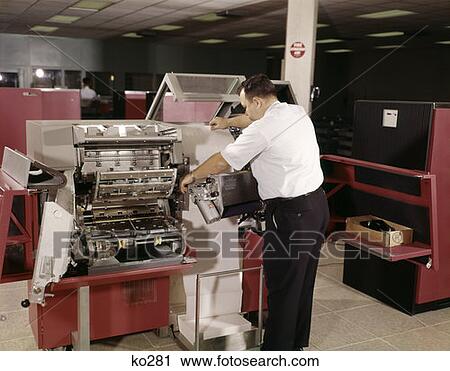 1970S Man Computer Technician Working With Computer Printer View Large Photo Image Stock Image - 1970S Man Computer Technician Working With Computer Printer. Fotosearch