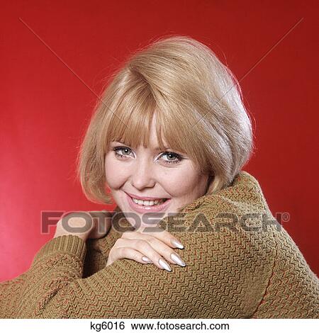 1970S Portrait Woman Blonde Hair Gold Sweater View Large Photo Image Stock Photograph - 1970S Portrait Woman Blonde Hair Gold Sweater. Fotosearch
