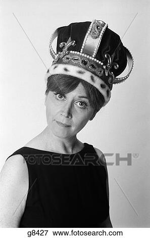 1970S Portrait Woman Wearing Queen'S Crown View Large Photo Image Stock Photo - 1970S Portrait Woman Wearing Queen'S Crown . Fotosearch