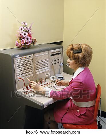 1970S Woman Working At Pbx Telephone Switchboard View Large Photo Image Stock Photograph - 1970S Woman Working At Pbx Telephone Switchboard. Fotosearch