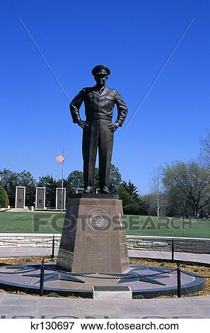 Abilene Ks Statue Of President Dwight Eisenhower View Large Photo Image Stock Photo - Abilene Ks Statue Of President Dwight Eisenhower . Fotosearch