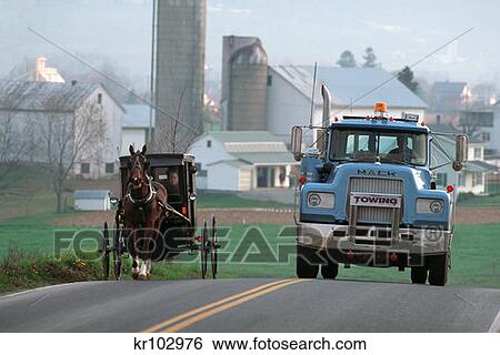 Amish Carriage Lancaster County Pennsylvania View Large Photo Image Stock Photograph - Amish Carriage Lancaster County Pennsylvania . Fotosearch