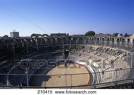 Arles Bouches Du Rhone France Arena Of Roman Amphitheater View Large Photo Image Stock Photography - Arles Bouches Du Rhone France Arena Of Roman Amphitheater . Fotosearch