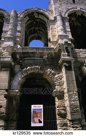 Arles Bouches Du Rhone France Exterior Of Roman Amphitheater View Large Photo Image Stock Photography - Arles Bouches Du Rhone France Exterior Of Roman Amphitheater . Fotosearch