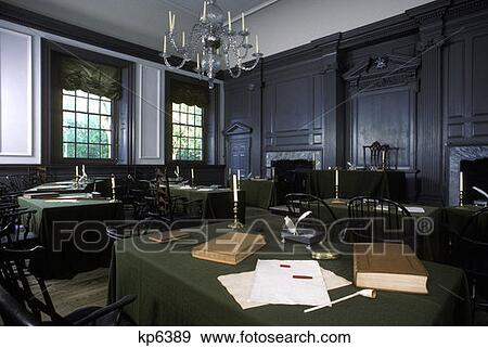 Stock Photo - Assembly Room Independence Hall Site Of Signing Of Declaration Of Independence And Constitution Philadelphia Pa . Fotosearch