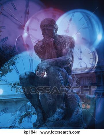 Auguste Rodin Statue Of The Thinker In Front Of Rodin Museum Philadelphia Purple Blue Time Clocks View Large Photo Image Stock Image - Auguste Rodin Statue Of The Thinker In Front Of Rodin Museum Philadelphia Purple Blue Time Clocks. Fotosearch