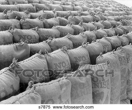 Bags Of Grain Feed Retro View Large Photo Image Stock Photography - Bags Of Grain Feed Retro. Fotosearch