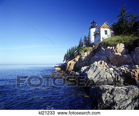 Bar Harbor Head Light Mount Desert Island Me View Large Photo Image Stock Image - Bar Harbor Head Light Mount Desert Island Me . Fotosearch