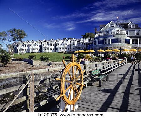 Stock Photography - Bar Harbor Mount Desert Island Me View From Pier Of The Bar Harbor Inn . Fotosearch