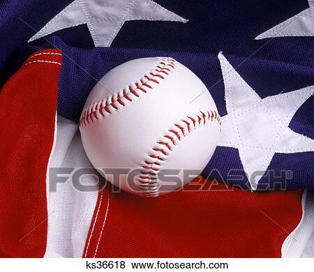 Baseball With American Flag View Large Photo Image Stock Photo - Baseball With American Flag . Fotosearch