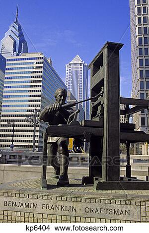 Ben Franklin And His Printing Press Philadelphia, Pennsylvania View Large Photo Image Picture - Ben Franklin And His Printing Press Philadelphia, Pennsylvania. Fotosearch