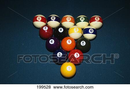 Billiard Balls On Pool Table View Large Photo Image Stock Photo - Billiard Balls On Pool Table. Fotosearch