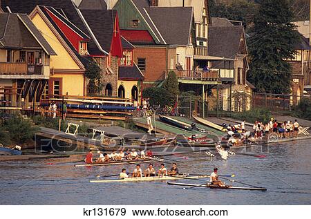 Boathouse Row Crew View Large Photo Image Stock Photo - Boathouse Row Crew . Fotosearch
