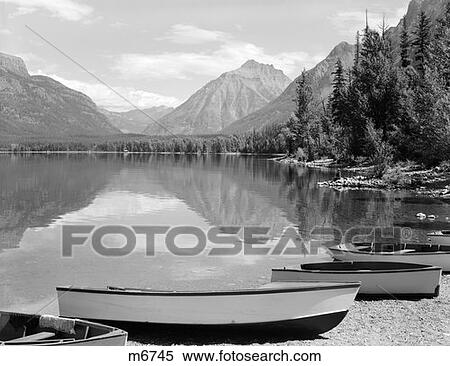 Boats Mountains Lake Retro View Large Photo Image Stock Photography - Boats Mountains Lake Retro. Fotosearch