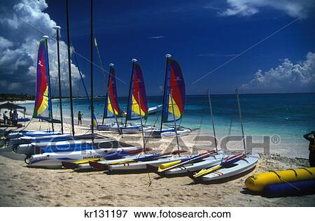 Boats On A Caribbean Beach Riviera Maya, Mexico View Large Photo Image Stock Photo - Boats On A Caribbean Beach Riviera Maya, Mexico. Fotosearch