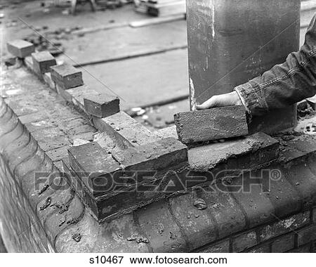 Brick Mortar Concrete Bricklayer Construction Retro View Large Photo Image Stock Photo - Brick Mortar Concrete Bricklayer Construction Retro. Fotosearch