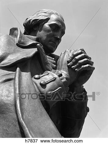Bronze Statue Of George Washington First American President Of United States Kneeling In Prayer View Large Photo Image Stock Photo - Bronze Statue Of George Washington First American President Of United States Kneeling In Prayer . Fotosearch