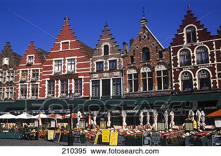 Bruges Belgium Shop And Cafes In The Market View Large Photo Image Stock Photography - Bruges Belgium Shop And Cafes In The Market . Fotosearch