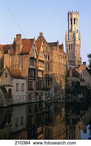 Bruges Belgium View Of Boats On Canal And The Belfry View Large Photo Image Picture - Bruges Belgium View Of Boats On Canal And The Belfry . Fotosearch