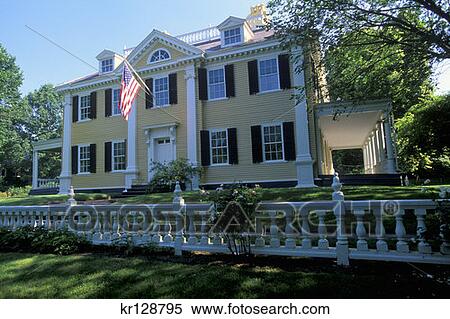 Cambridge Ma Longfellow House View Large Photo Image Stock Photography - Cambridge Ma Longfellow House . Fotosearch