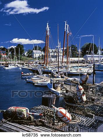 Camden Harbor Maine View Large Photo Image Stock Photography - Camden Harbor Maine . Fotosearch