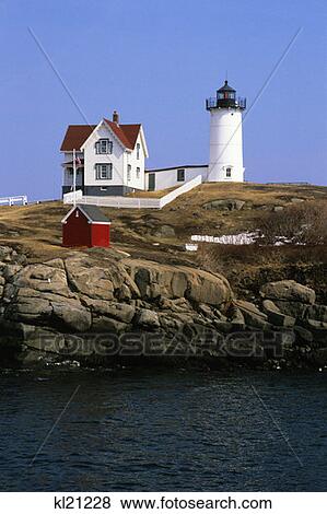 Cape Neddick Me Cape Neddick Light View Large Photo Image Stock Photo - Cape Neddick Me Cape Neddick Light . Fotosearch