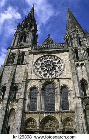Stock Photo - Chartres Eure Et Loir France Cathedral . Fotosearch