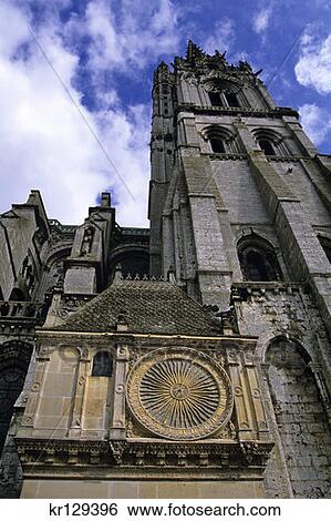 Stock Photograph - Chartres Eure Et Loir France Solar Clock On Cathedral . Fotosearch