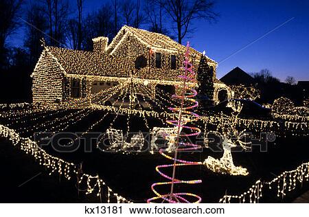 Christmas Lights West Goshen Chester Pa View Large Photo Image Stock Image - Christmas Lights West Goshen Chester Pa. Fotosearch