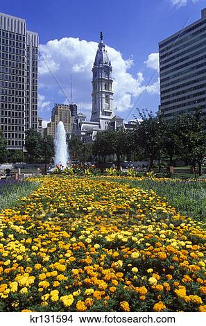 City Hall Flowers View Large Photo Image Picture - City Hall Flowers. Fotosearch
