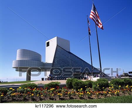 Cleveland Oh Rock And Roll Hall Of Fame And Museum View Large Photo Image Stock Photograph - Cleveland Oh Rock And Roll Hall Of Fame And Museum . Fotosearch