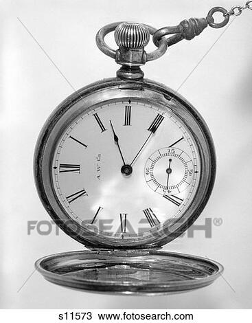 Stock Image - Close-Up Of Open Pocket Watch . Fotosearch