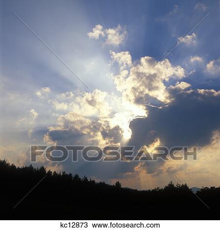 Clouds And Sun Rays View Large Photo Image Stock Image - Clouds And Sun Rays. Fotosearch