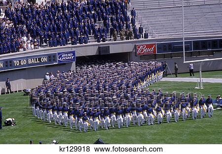 Colorado Springs Co Us Air Force Academy Graduating Class Lined Up On Field View Large Photo Image Stock Photo - Colorado Springs Co Us Air Force Academy Graduating Class Lined Up On Field . Fotosearch