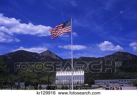 Stock Photograph - Colorado Springs Co Us Air Force Academy Chapel . Fotosearch