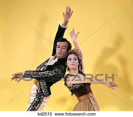 Couple Man & Woman Flamenco Dancing Latin Spanish Embroidered Jacket Dress Attitude Studio Indoor View Large Photo Image Stock Photography - Couple Man & Woman Flamenco Dancing Latin Spanish Embroidered Jacket Dress Attitude Studio Indoor. Fotosearch