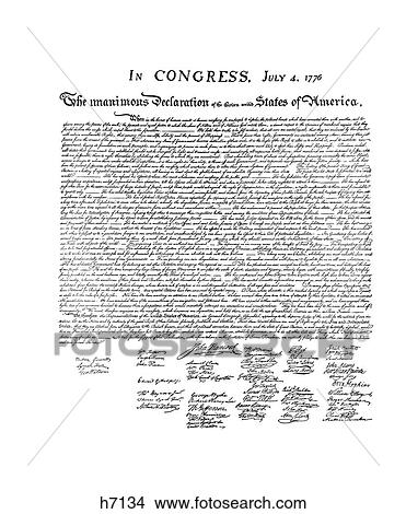 Declaration Of Independence 4Th Of July 1776 Retro View Large Photo Image Picture - Declaration Of Independence 4Th Of July 1776 Retro . Fotosearch