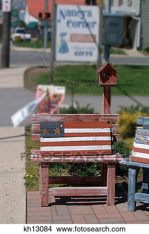 Decorative Wooden U. S. Flags On Benches Country Folk Art Patriotic View Large Photo Image Picture - Decorative Wooden U. S. Flags On Benches Country Folk Art Patriotic . Fotosearch