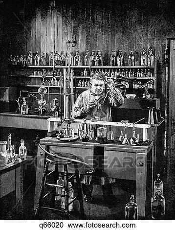 Drawing Thomas A. Edison At Work In His Laboratory In Menlo Park Nj Inventor Genius Experiment View Large Photo Image Stock Image - Drawing Thomas A. Edison At Work In His Laboratory In Menlo Park Nj Inventor Genius Experiment . Fotosearch