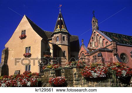 Eguisheim Haut Rhin France Castle And Chapel View Large Photo Image Stock Image - Eguisheim Haut Rhin France Castle And Chapel . Fotosearch