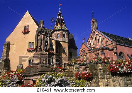 Eguisheim Haute Rhin France Castle Chapel And Pope Leo Ix Statu E View Large Photo Image Stock Image - Eguisheim Haute Rhin France Castle Chapel And Pope Leo Ix Statu E . Fotosearch
