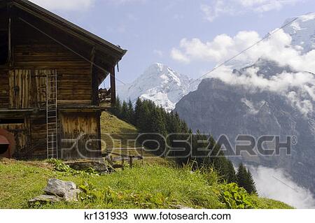 Eiger From Swiss Chalet View Large Photo Image Stock Image - Eiger From Swiss Chalet . Fotosearch