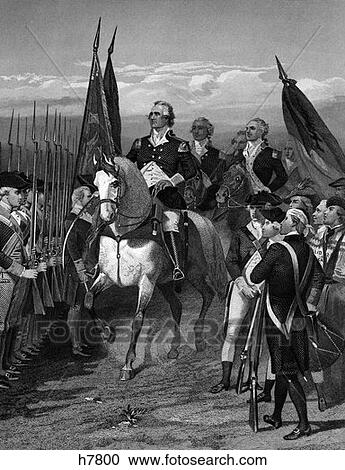 Engraving Of George Washington On Horseback Taking Command Of Continental Army View Large Photo Image Stock Image - Engraving Of George Washington On Horseback Taking Command Of Continental Army . Fotosearch
