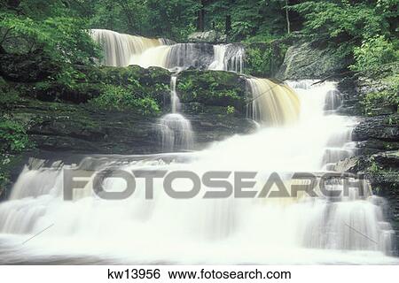 Stock Photograph - Factory Falls Delaware Water Gap National Recreation Area Pennsylvania . Fotosearch