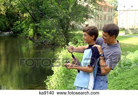 Father And Son Fishing View Large Photo Image Stock Image - Father And Son Fishing. Fotosearch