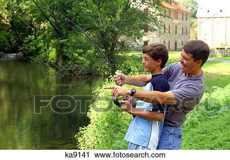 Father And Son Fishing View Large Photo Image Stock Image - Father And Son Fishing. Fotosearch