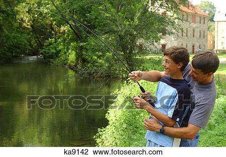 Father And Son Fishing View Large Photo Image Stock Image - Father And Son Fishing. Fotosearch