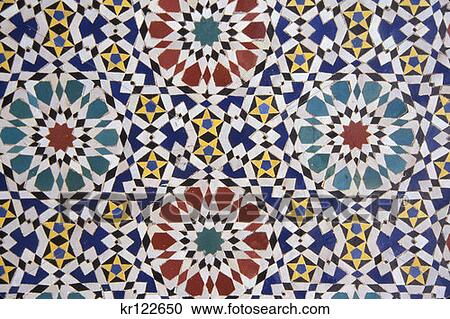 Fez Morocco Tilework On Royal Palace View Large Photo Image Stock Image - Fez Morocco Tilework On Royal Palace . Fotosearch
