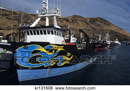 Fishing Vessel Dutch Harbor Bering Sea Aleutian Islands Unalaska Alaska View Large Photo Image Stock Photo - Fishing Vessel Dutch Harbor Bering Sea Aleutian Islands Unalaska Alaska. Fotosearch