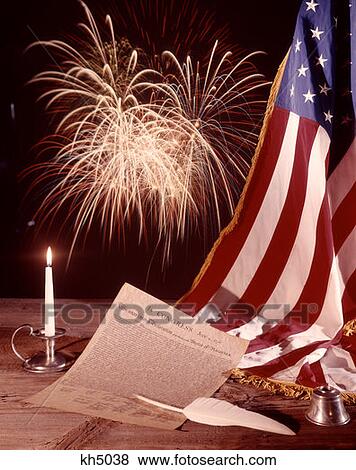 Flag Fireworks Declaration Independence Feather Pen Quill Retro View Large Photo Image Stock Photo - Flag Fireworks Declaration Independence Feather Pen Quill Retro. Fotosearch